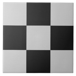 Azulejo Cuadrados blancos y negros controlados o COLOR PER