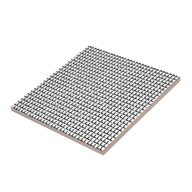 Azulejo Cuadrados blancos y negros de mosaicos cerámicos (Lado)