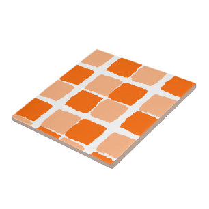 Azulejo Cuadrados de Naranja de mosaico cerámico