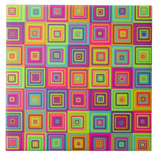 Azulejo Cuadrados geométricos coloridos