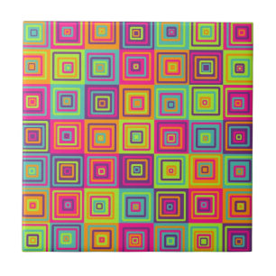 Azulejo Cuadrados geométricos coloridos