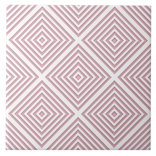Azulejo Cuadrados geométricos rosados (Frente)