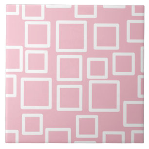Azulejo Cuadrados geométricos rosados minimalistas