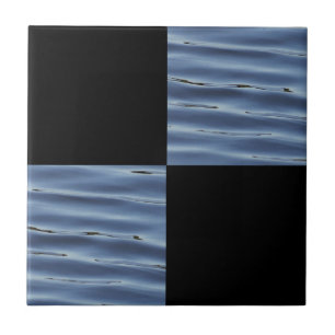 Azulejo Cuadrados Guay en negro y azul
