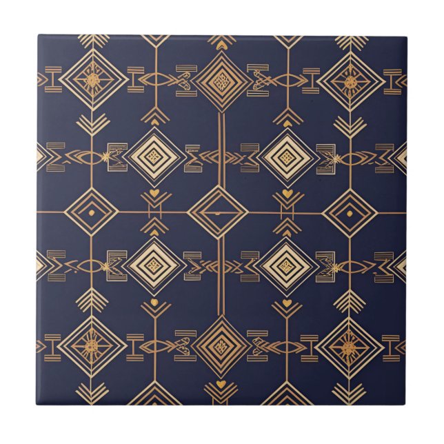 Azulejo Cuadrícula celeste (Frente)