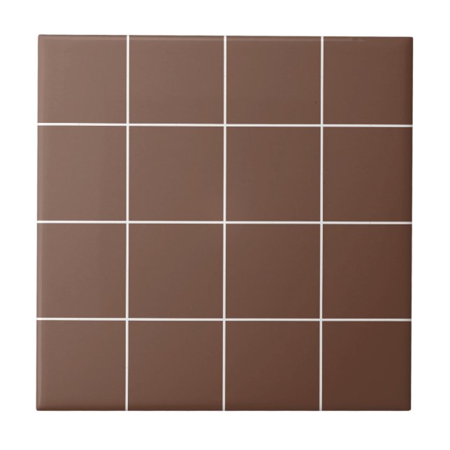 Azulejo Cuadrícula marrón bajo control moderno simple eleg (Frente)