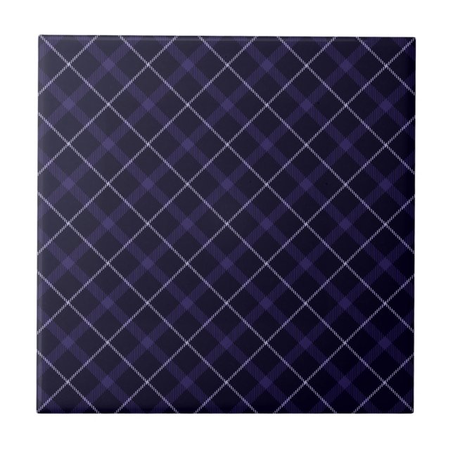 Azulejo Cuadros azules / Tartán (Frente)