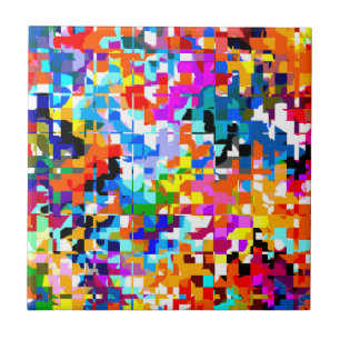 Azulejo Cuadros coloridos cuadrados abstractos lindo portá