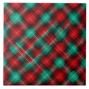 Azulejo Cuadros festivos rojos y verdes