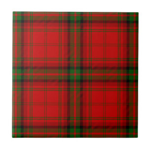 Azulejo cuadros rojos y verdes del tartán de MacDougall