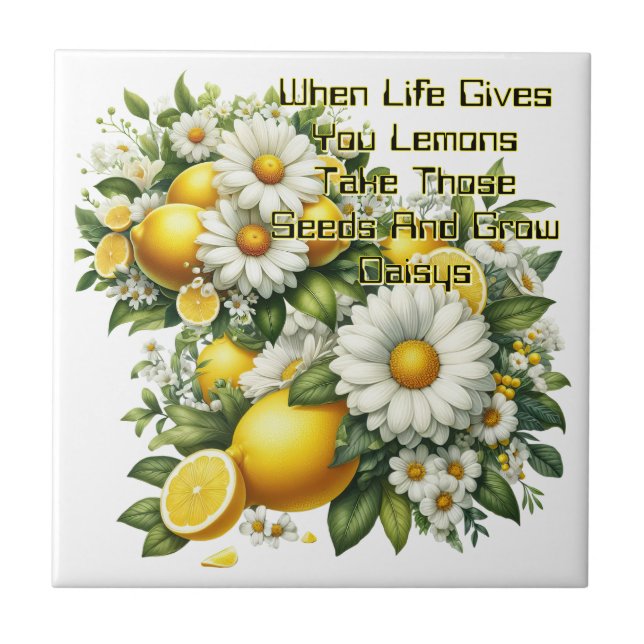 Azulejo Cuando la Vida te Da Limones  (Frente)