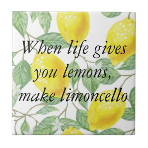 Azulejo Cuando la vida te dé limones, haz limoncello