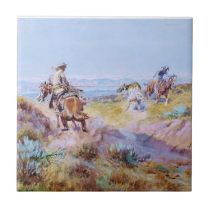 Azulejo “Cuando las vacas eran salvajes” de Charles M Russ