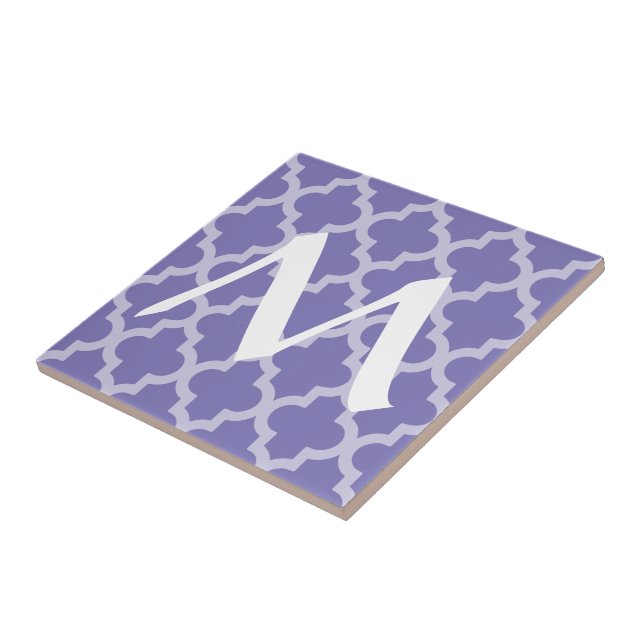 Azulejo Cuarteto morado de estados de ánimo marroquíes con (Lado)
