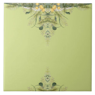 Azulejo Cuarto de baño infantil Cute girafa verde oliva f