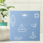 Azulejo Cuarto de baño para niños con patrón sin foco en e<br><div class="desc">Trae a casa las vibraciones de verano con nuestro Blue Summer Ocean Seamless Pattern Niños Baño baldosas de cerámica. Un toque de encanto marino elegante para tu espacio.</div>