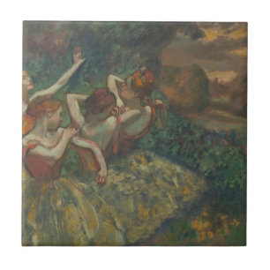 Azulejo Cuatro bailarinas de Edgar Degas, arte fino de bal