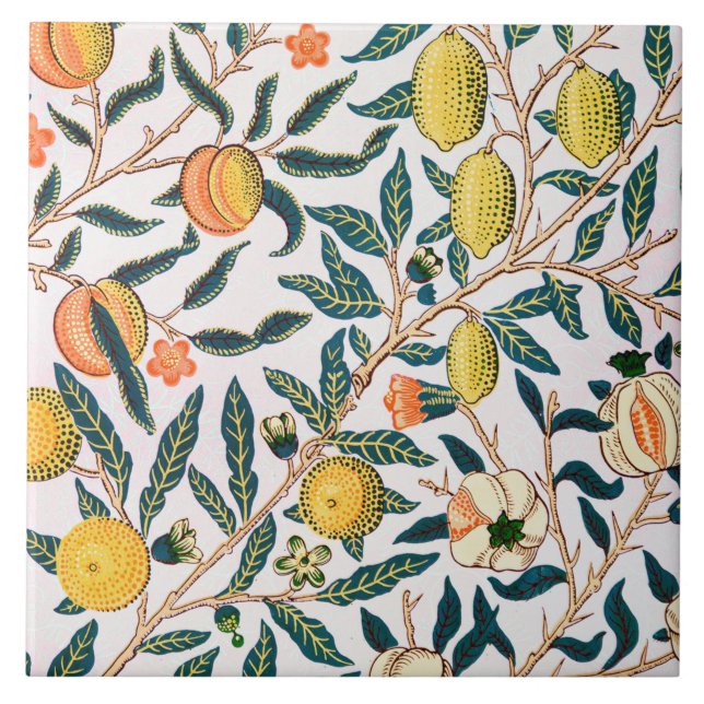 Azulejo Cuatro frutas, William Morris (Frente)