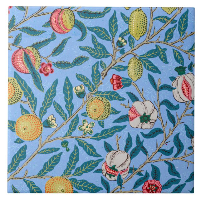 Azulejo Cuatro frutas, William Morris (Frente)