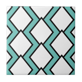 Azulejo Cubierta 2 de diamantes blancos Art Deco