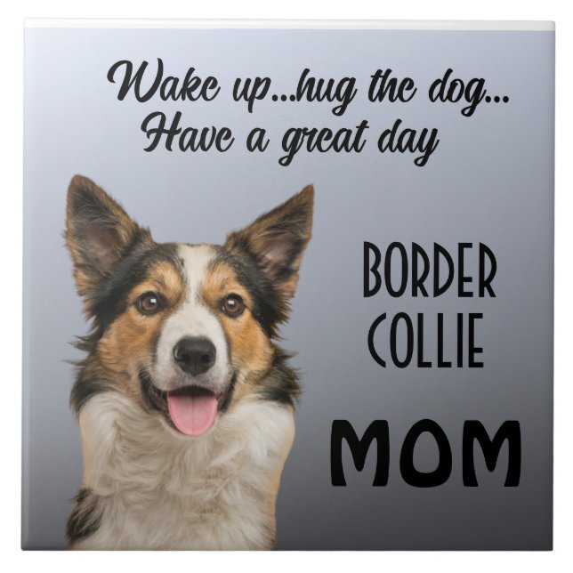 Azulejo Cubierta cerámica Collie Mom (Frente)