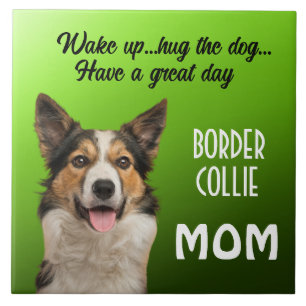 Azulejo Cubierta cerámica Collie Mom