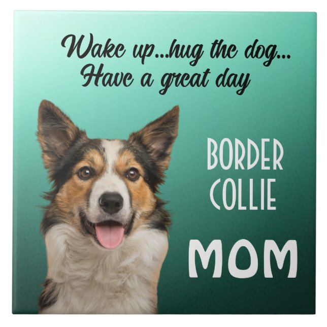 Azulejo Cubierta cerámica Collie Mom (Frente)