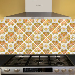 Azulejo Cubierta cerámica con diseño ocher extensible