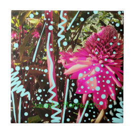 Azulejo Cubierta cerámica de acuario de flores de maravill