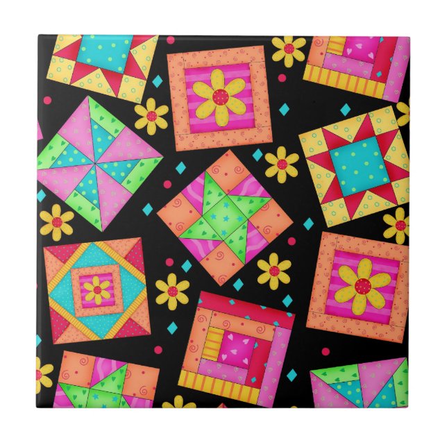 Azulejo Cubierta cerámica de arte de la piel negra (Frente)