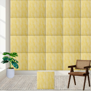 Azulejo Cubierta cerámica de color amarillo intenso