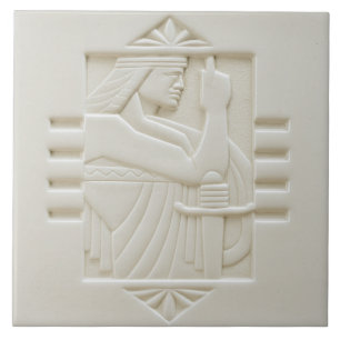 Azulejo Cubierta cerámica de diseño Art Deco Blanco