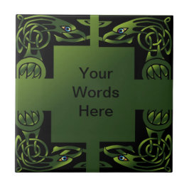 Azulejo Cubierta cerámica de diseño de aves Knot Celtic