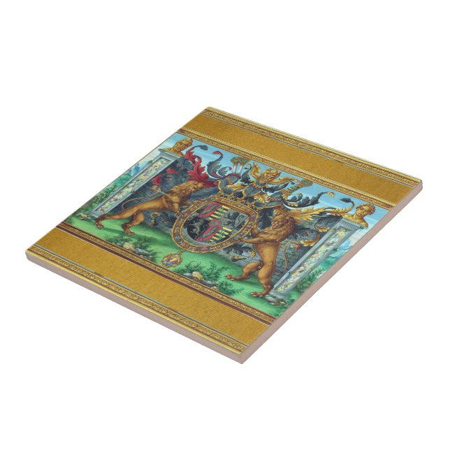 Azulejo Cubierta cerámica de escudo de armas (Lado)