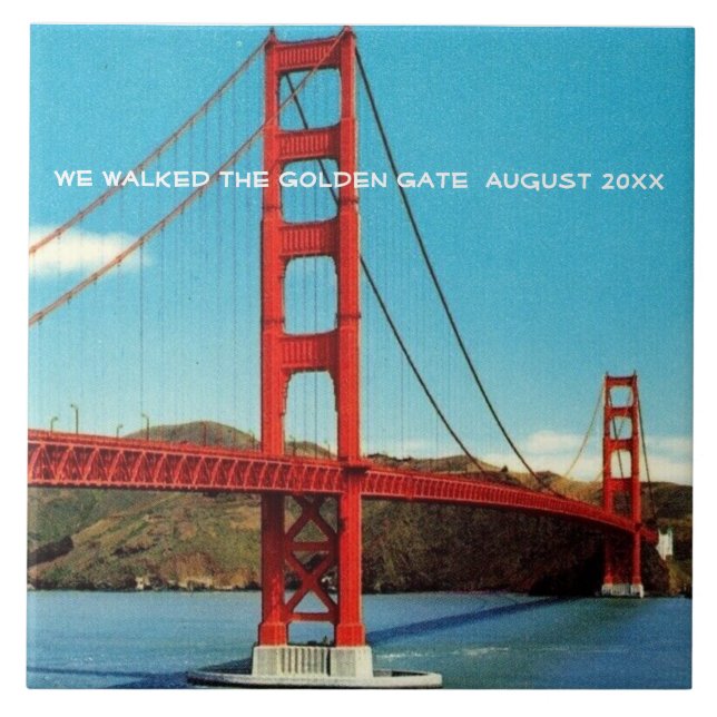 Azulejo Cubierta cerámica de la memoria puente Golden Gate (Frente)