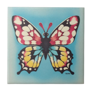 Azulejo Cubierta cerámica de mariposa