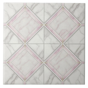 Azulejo Cubierta cerámica de mármol rosa blanco para super