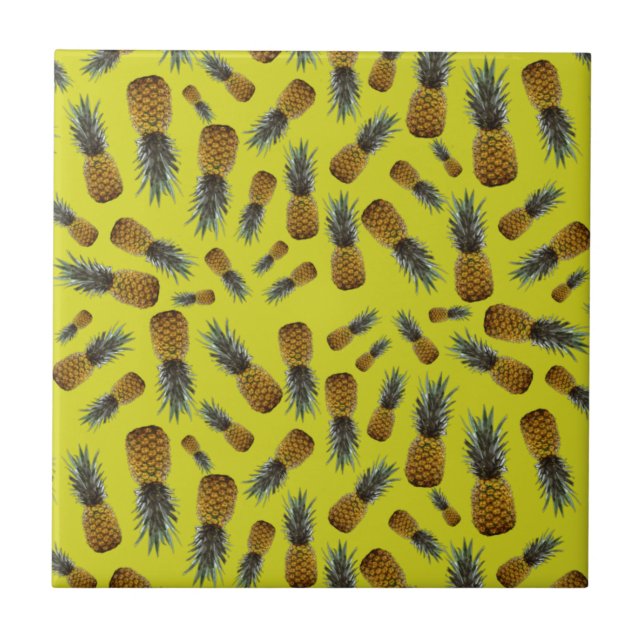 Azulejo Cubierta cerámica de piña tropical (Frente)