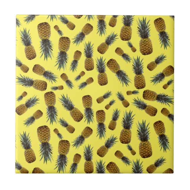 Azulejo Cubierta cerámica de piña tropical (Frente)
