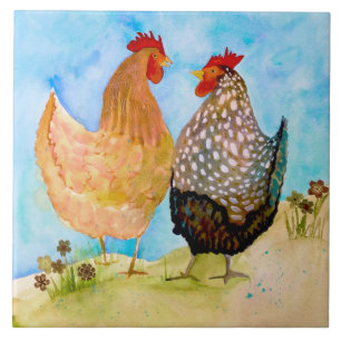 Azulejo Cubierta cerámica de pollo y cocina