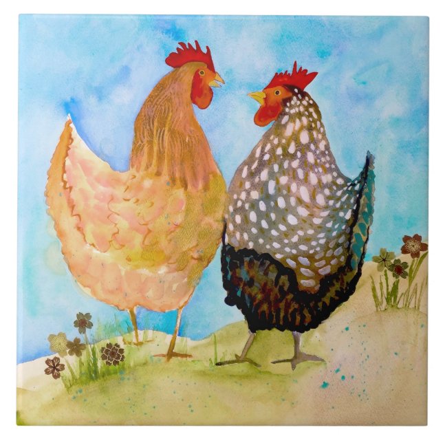 Azulejo Cubierta cerámica de pollo y cocina (Frente)