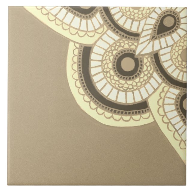 Azulejo Cubierta cerámica de Tan y cocina geométrica blanc (Frente)