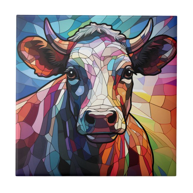 Azulejo Cubierta cerámica de vaca (Frente)