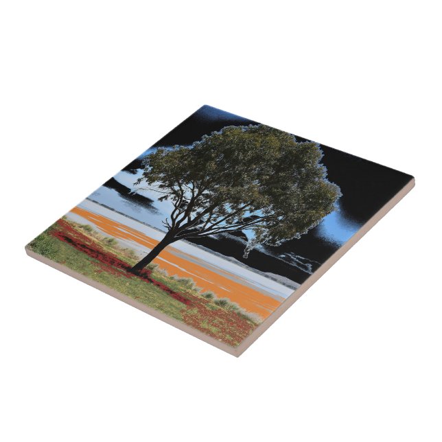 Azulejo Cubierta cerámica del árbol individual del lago Be (Lado)