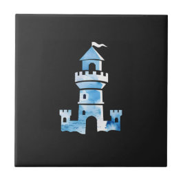 Azulejo Cubierta cerámica del arte del castillo Watercolor