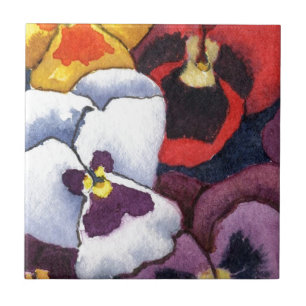 Azulejo Cubierta cerámica del Jardín de cocina "Pansy #2"