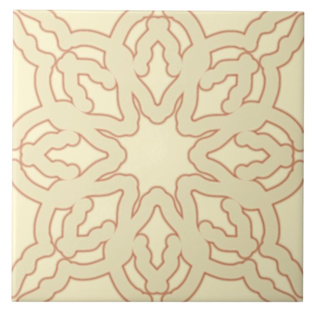 Azulejo Cubierta cerámica, elegante diseño clásico amarill (Frente)