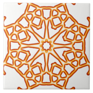 Azulejo Cubierta cerámica, elegante diseño rojo y blanco C