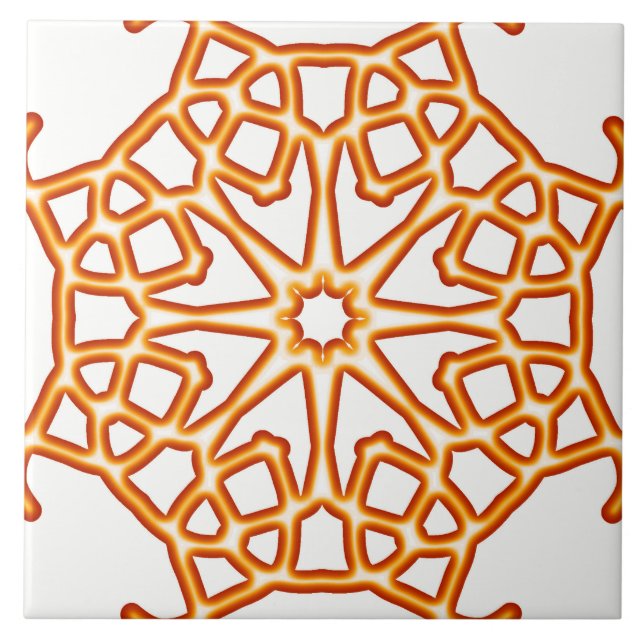 Azulejo Cubierta cerámica, elegante diseño rojo y blanco C (Frente)