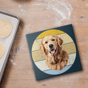 Azulejo Cubierta cerámica Golden Retriever Dog Retro Sunse